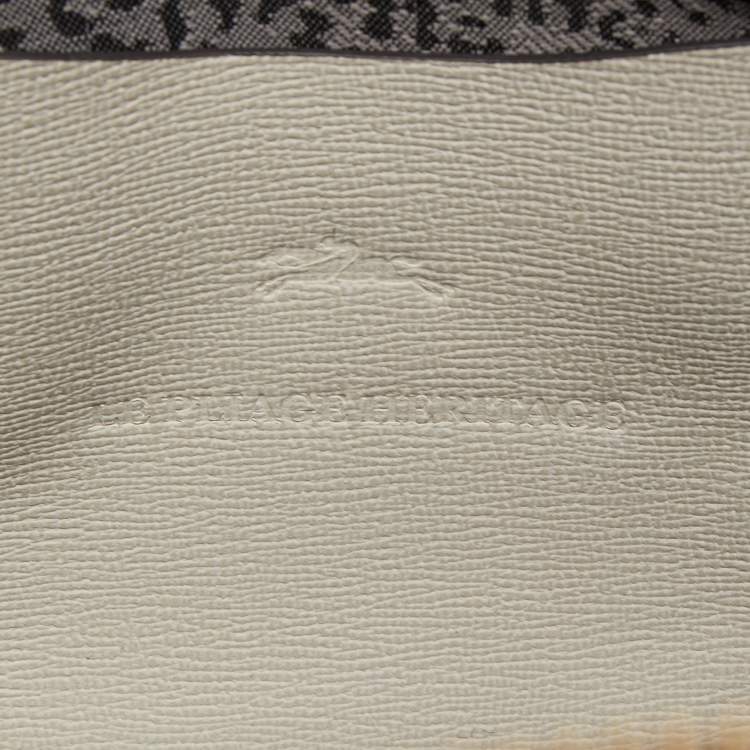 Pre Owned Longchamp Off White Leather Le Pliage Heritage Tote