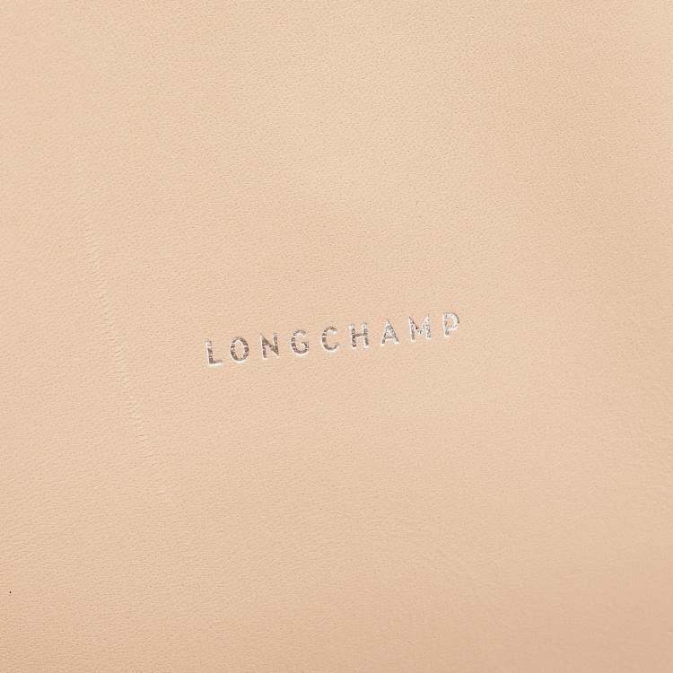 Pre Owned Longchamp Beige Leather Small Paris Premier Tote