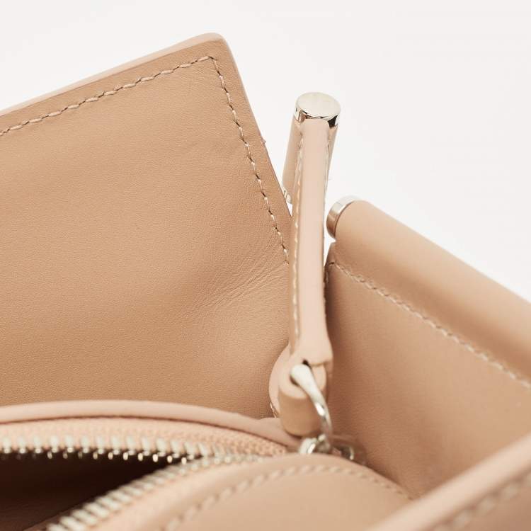 Pre Owned Longchamp Beige Leather Small Paris Premier Tote