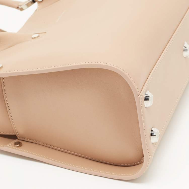 Pre Owned Longchamp Beige Leather Small Paris Premier Tote