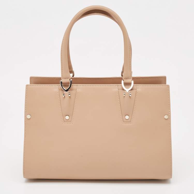 Pre Owned Longchamp Light Pink Leather Paris Premiere Tote