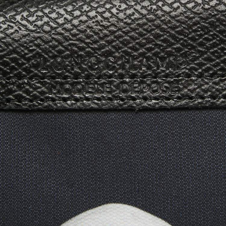 Pre Owned Longchamp x Toiletpaper Black Canvas and Leather XS Le Pliage Tote