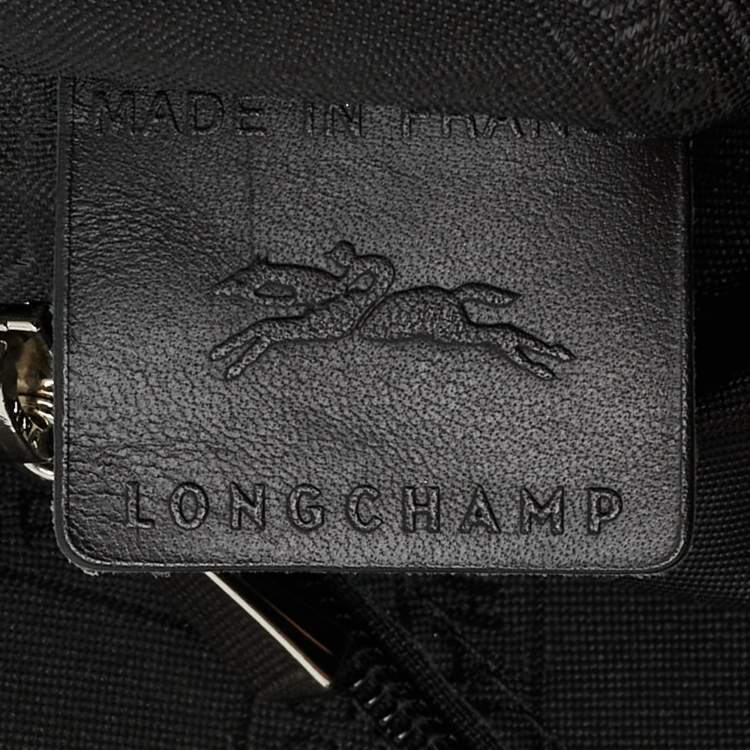 Pre Owned Longchamp Black Leather Flap Shoulder Bag