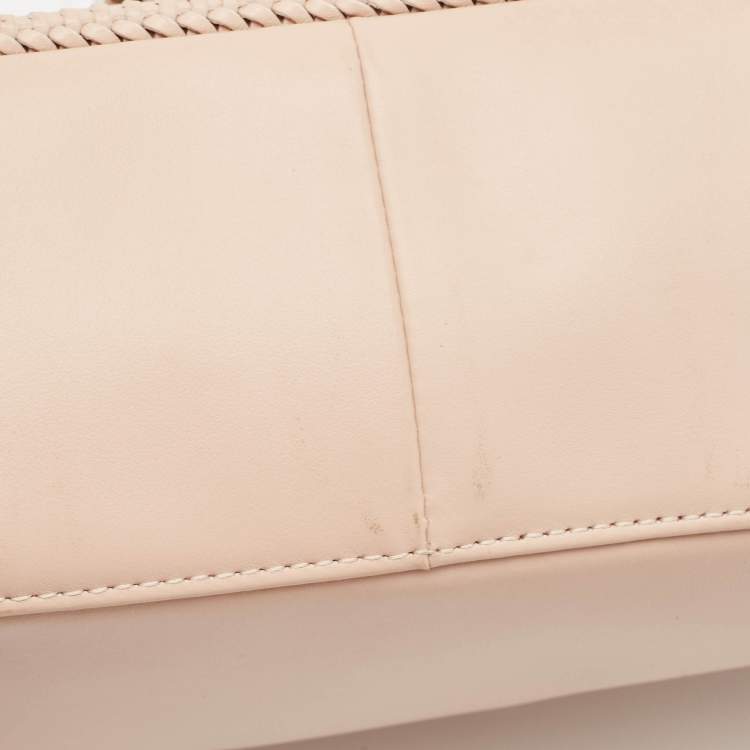 Pre Owned Longchamp Light Peach Leather Amazone Shoulder Bag
