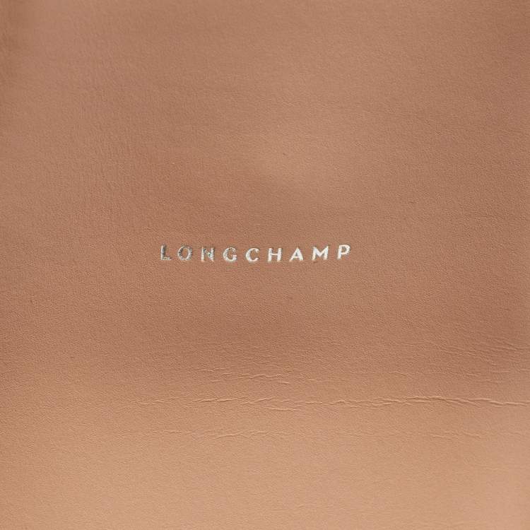 Pre Owned Longchamp Beige Leather Small Paris Premiere Tote