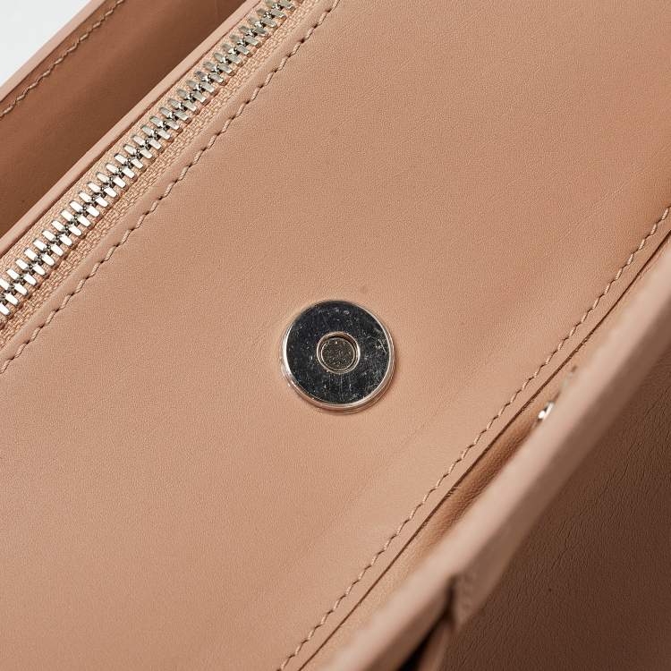 Pre Owned Longchamp Beige Leather Small Paris Premiere Tote