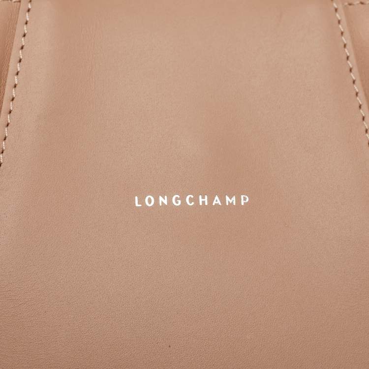 Pre Owned Longchamp Beige Leather Small Paris Premiere Tote