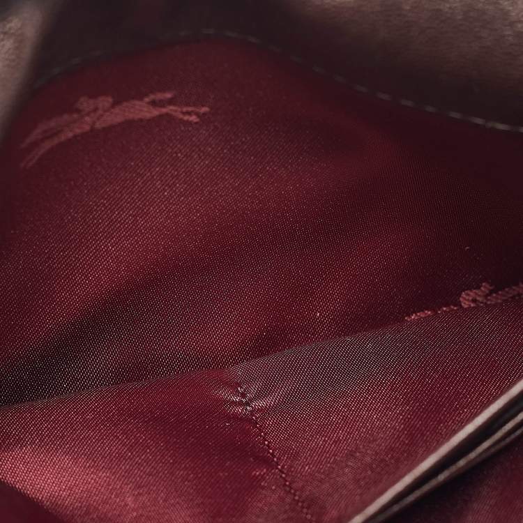 Pre Owned Longchamp Multicolor Snakeskin Embossed Leather Continental Wallet