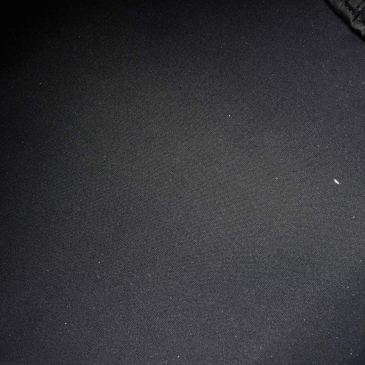 Pre Owned Longchamp Black Leather and Nylon Le Pliage Tote