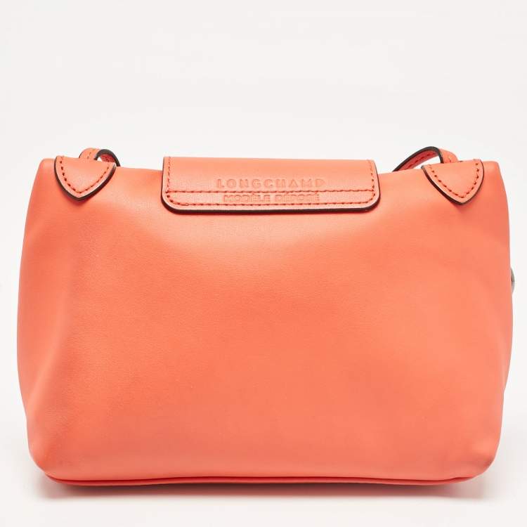 Pre Owned Longchamp Orange Leather Le Pliage Xtra Crossbody Bag