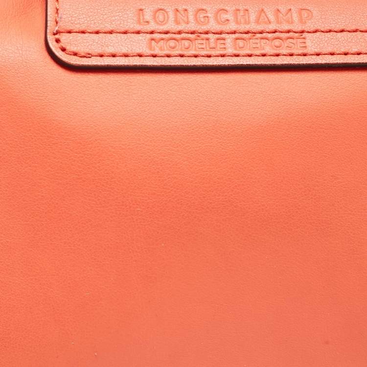 Pre Owned Longchamp Orange Leather Le Pliage Xtra Crossbody Bag