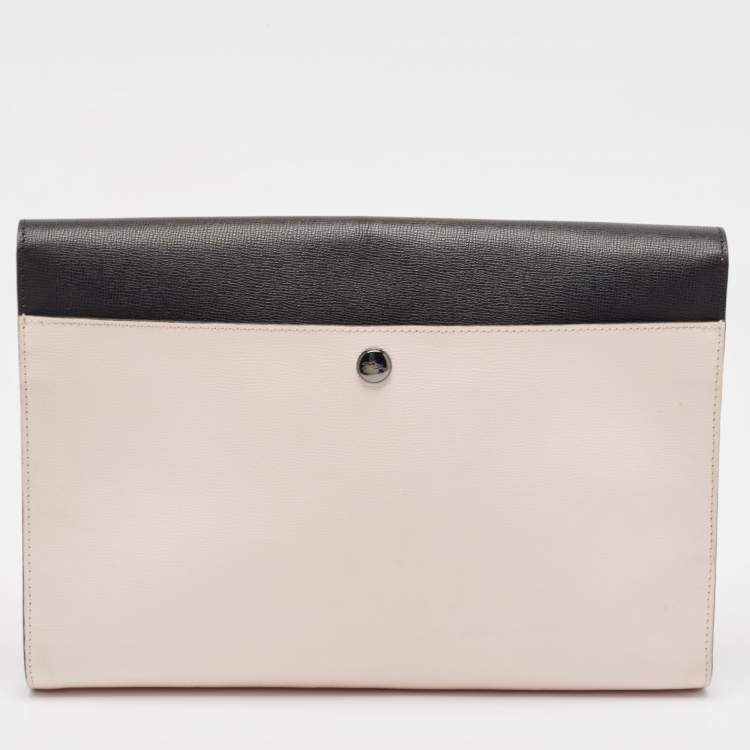 Pre Owned Longchamp Tricolor Leather Heritage Le Pliage Clutch
