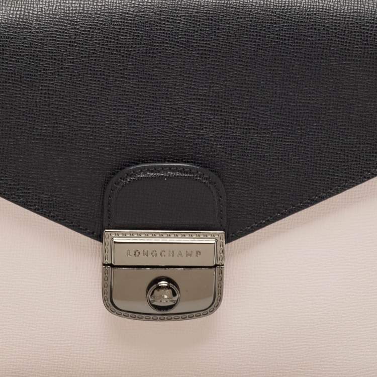 Pre Owned Longchamp Tricolor Leather Heritage Le Pliage Clutch