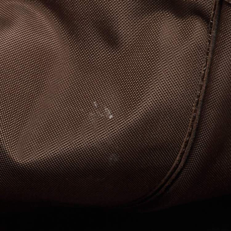 Pre Owned Longchamp Dark Brown Leather Small Le Foulonne Briefcase