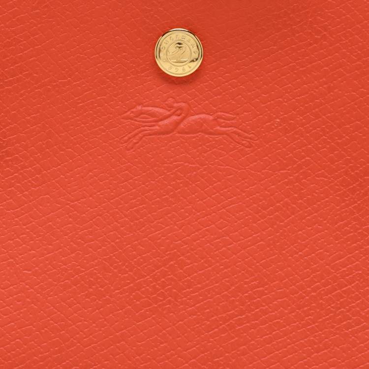 Pre Owned Longchamp Orange Épure Leather Bucket Bag