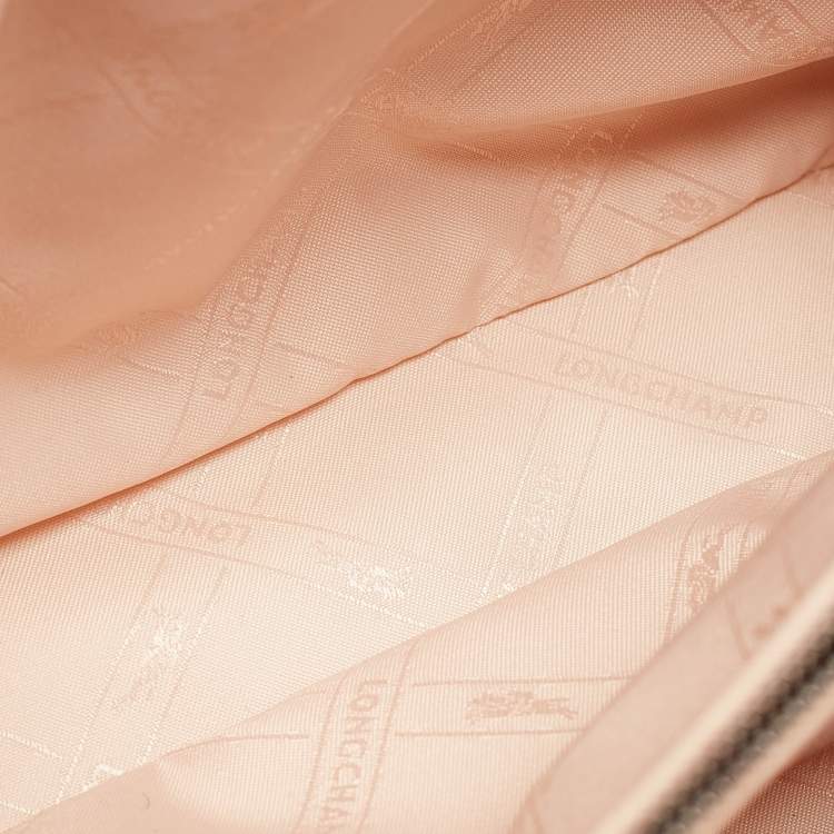 Pre Owned Longchamp Pink Leather Madeleine Top Handle Bag