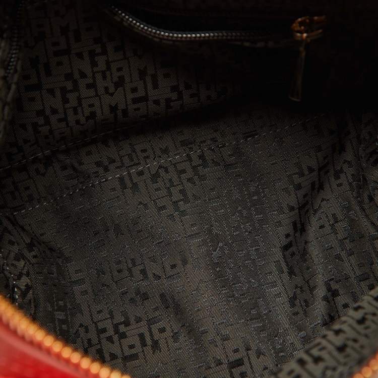 Pre Owned Longchamp Brick Brown Leather Extra XS Le Pliage Tote