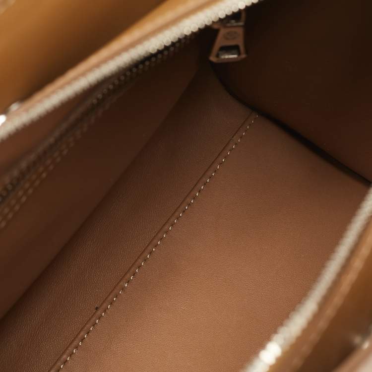 Pre Owned Longchamp Brown Leather Small Paris Premiere Tote