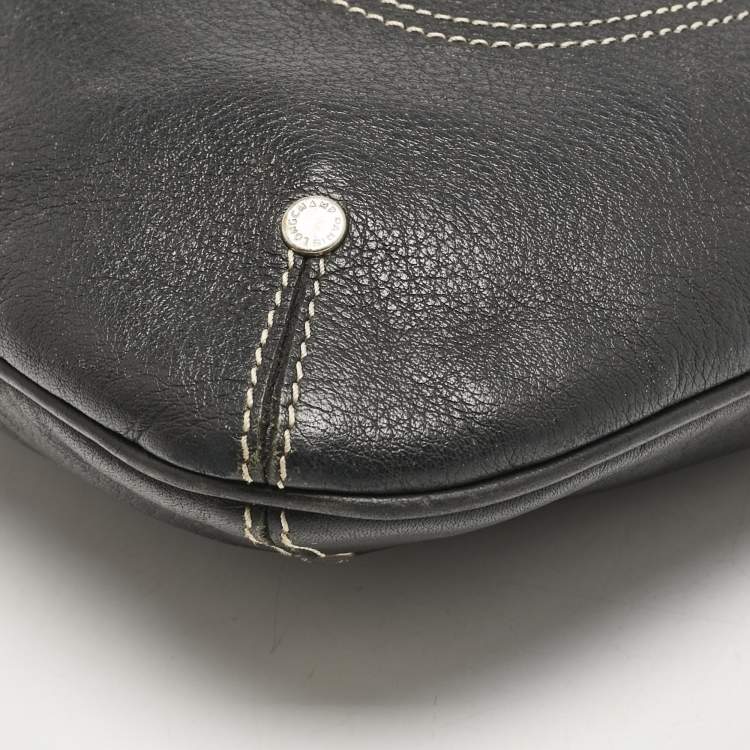 Pre Owned Longchamp Black Leather Crossbody Bag