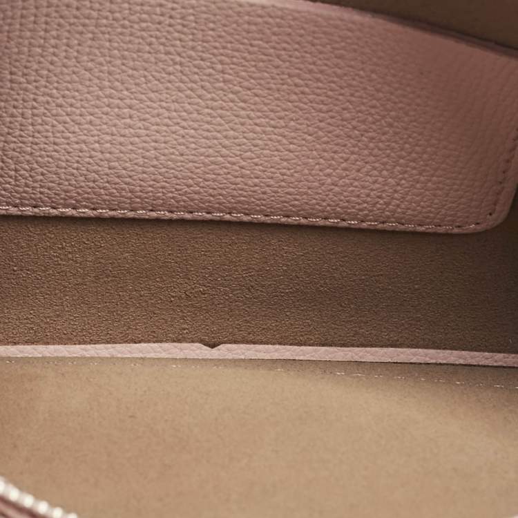 Pre Owned Longchamp Pink Leather Double Zip Crossbody Bag