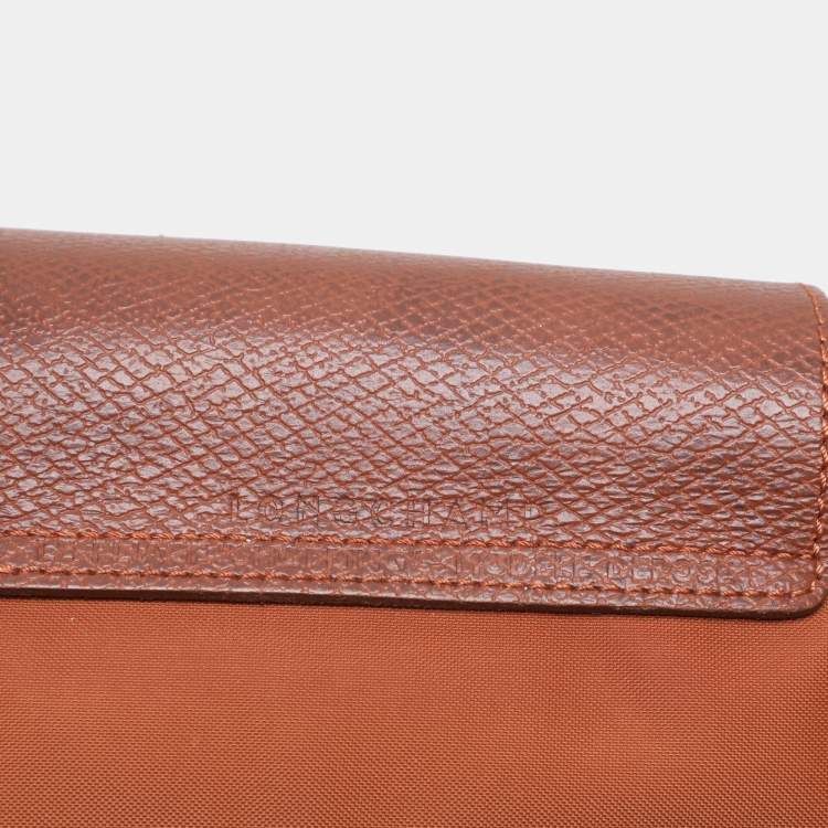 Pre Owned Longchamp Brown Nylon Le Pliage M Tote