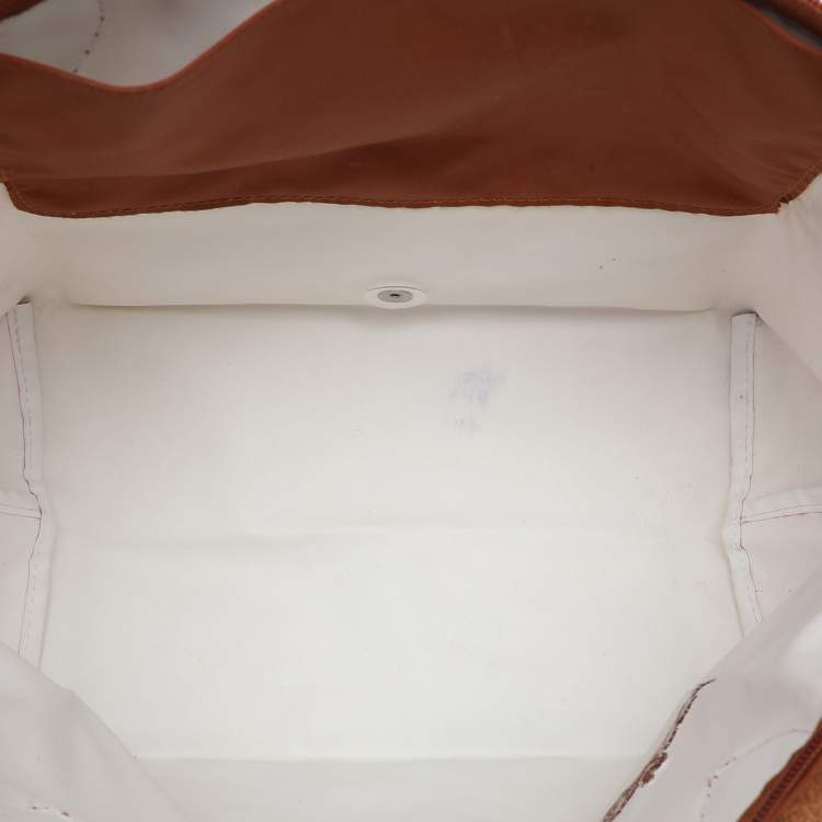 Pre Owned Longchamp Brown Nylon Le Pliage M Tote