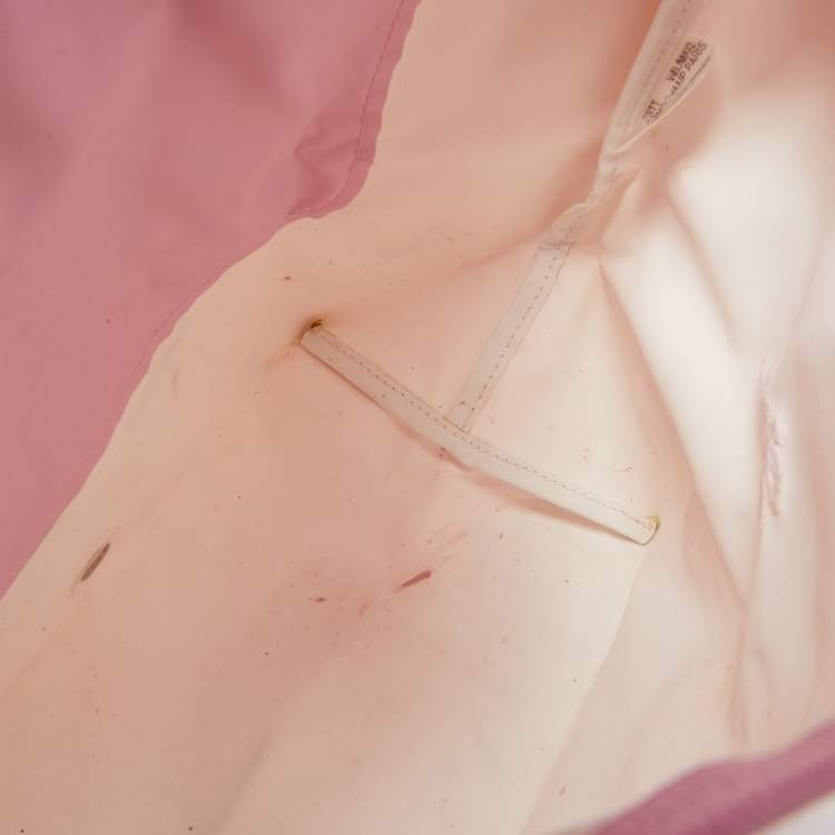 Pre Owned Longchamp Pink Canvas and Leather Small Le Pliage Tote