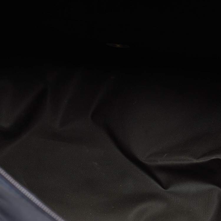 مملوكة مسبقًا Longchamp Navy Blue/Brown Nylon Large Le Pliage Tote