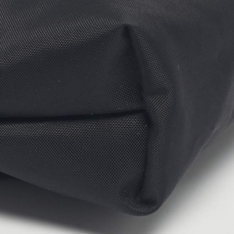 مملوكة مسبقًا Longchamp Black/Brown Leather and Nylon Le Pliage Pouch