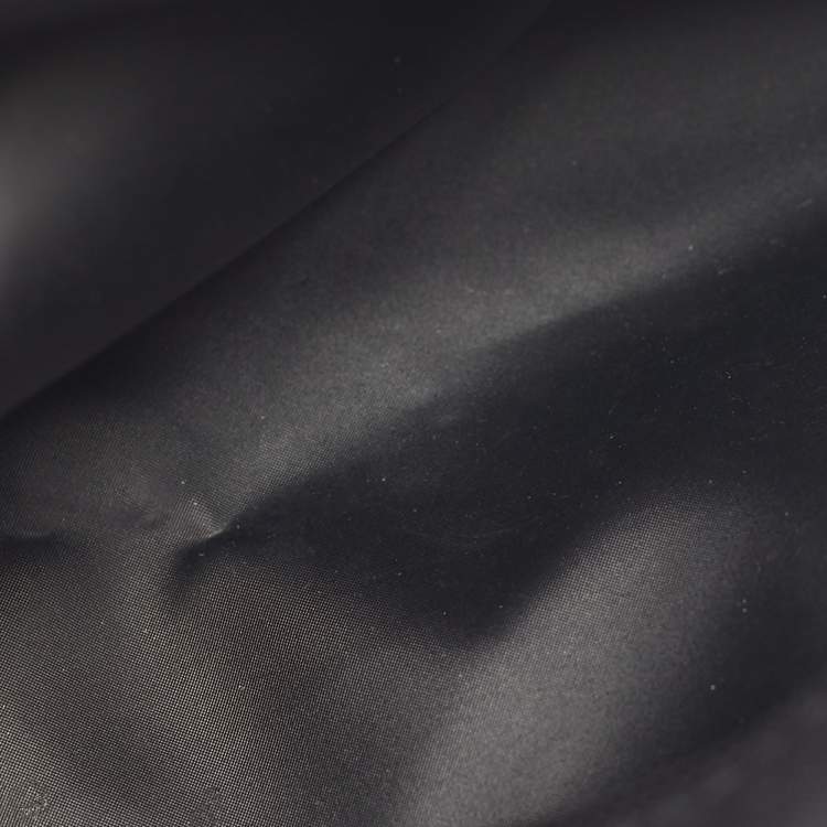 مملوكة مسبقًا Longchamp Black/Brown Leather and Nylon Le Pliage Pouch