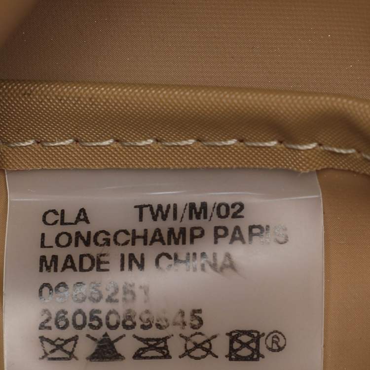 Pre Owned Longchamp Red/Brown Nylon Small Le Pliage Tote
