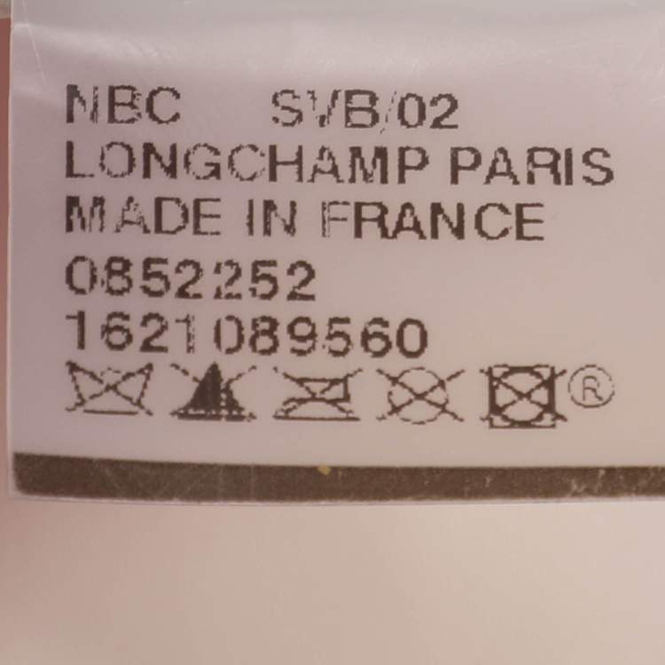 Pre Owned Longchamp Pink/Brown Nylon and Leather Small Short Le Pliage Tote