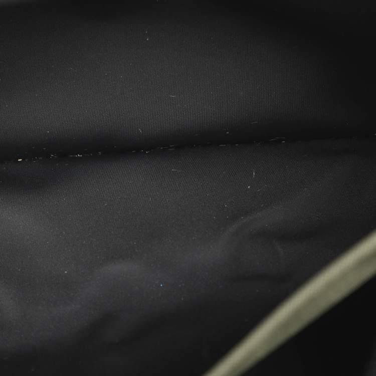 Pre Owned Longchamp Green Nylon and Leather Small Short Le Pliage Tote