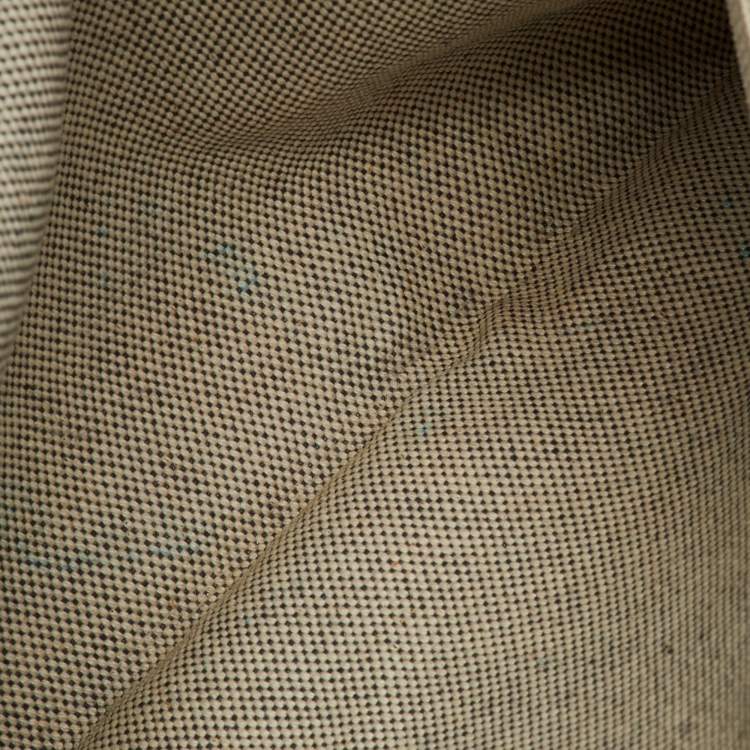 Pre Owned Longchamp White/Black Canvas and Leather Large Essential Tote