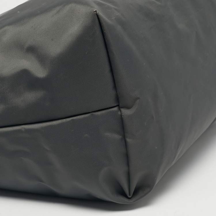 Pre Owned Longchamp Grey Nylon Large Le Pliage Tote