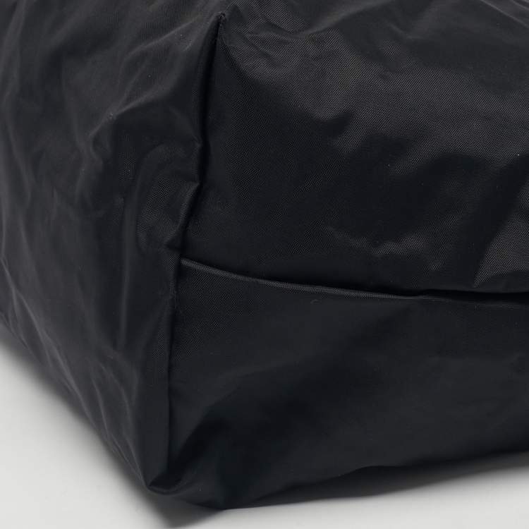 Pre Owned حقيبة يد لونغشامب لو بلياج كبيرة نايلون أسود و بني