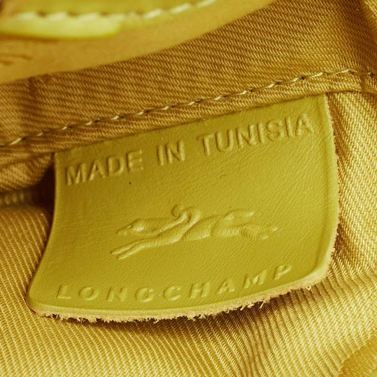 Pre Owned Longchamp Green Leather XS Le Roseau Tote