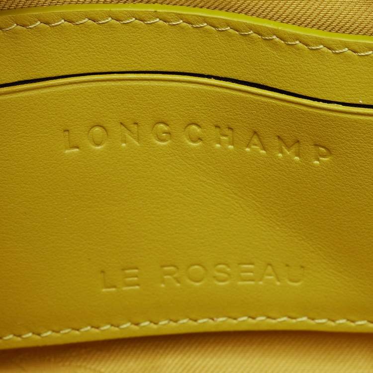 Pre Owned Longchamp Green Leather XS Le Roseau Tote
