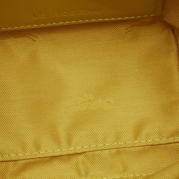 Pre Owned Longchamp Green Leather XS Le Roseau Tote