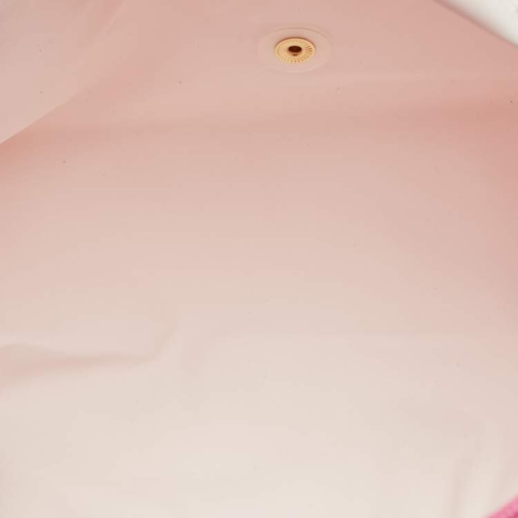 مملوكة مسبقًا Longchamp Le Pliage Pink/Brown Leather and Nylon Tote