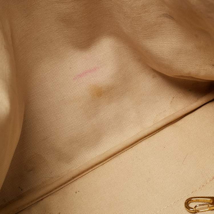 مملوكة مسبقًا Longchamp LM Cuir Burgundy/Gold Logo Embossed Leather Tote