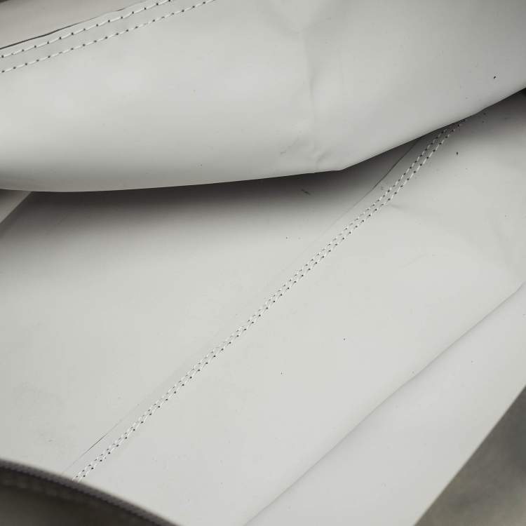 Pre Owned Longchamp Le Pliage Expandable Grey/Brown Nylon and Leather Travel Bag