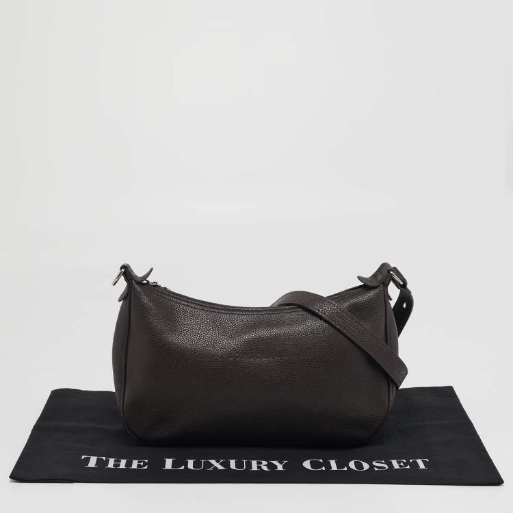 Pre Owned Longchamp Brown Leather Shoulder Bag