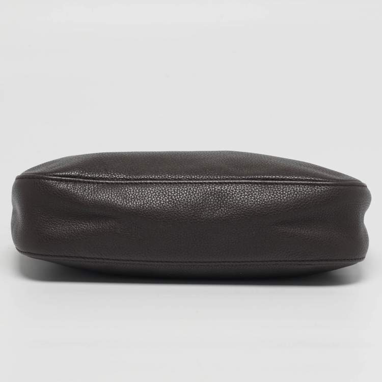 Pre Owned Longchamp Brown Leather Shoulder Bag