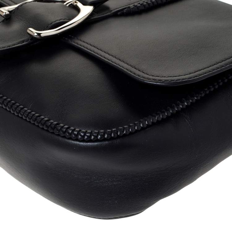 مملوكة مسبقًا Longchamp Black Leather Amazone Shoulder Bag
