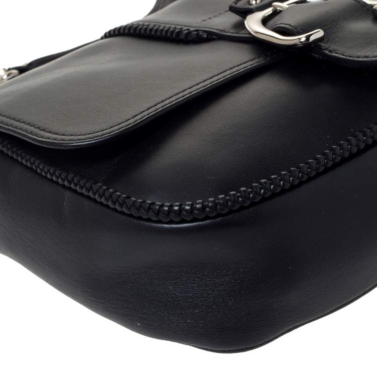 مملوكة مسبقًا Longchamp Black Leather Amazone Shoulder Bag