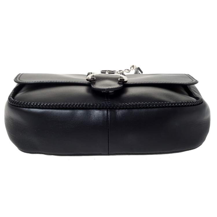 مملوكة مسبقًا Longchamp Black Leather Amazone Shoulder Bag