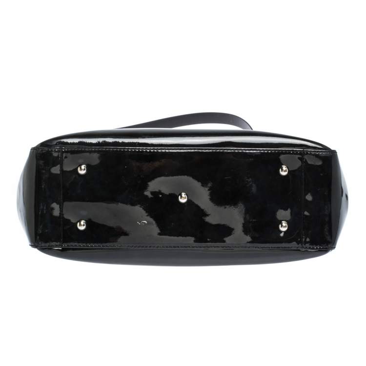 مملوكة مسبقًا Longchamp Black Patent Leather Roseau Tote 