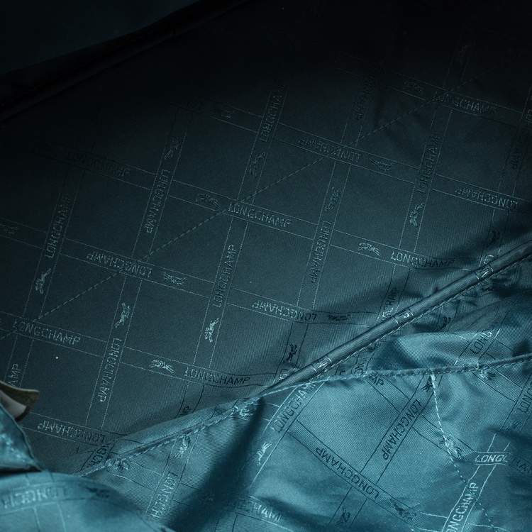 Pre Owned Longchamp Black Grained Leather Ulysse Duffel Bag