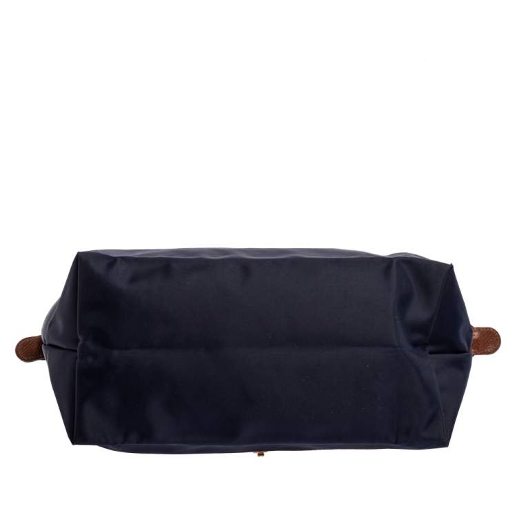 مملوكة مسبقًا Longchamp Navy Blue Nylon Small Le Pliage Tote